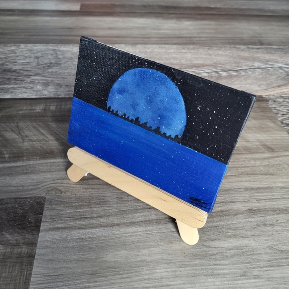 "Blue Moon Illumination" Paintings by Artistic Ashara - Set of 2, Perfect Gifts - Picture 8 of 10